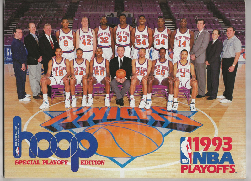 KNICKS 1993 NBA PLAYOFFS HOOPS SOUVENIR MAGAZINE PATRICK EWING RIVERS BLACKMAN