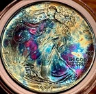 “Tye Dye” Toned 1986 American Silver Eagle .999 1oz Silver U.S. Coin- First Year