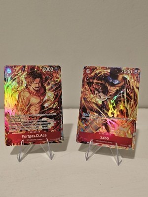 Sabo and Portgas D. Ace Illustration Box Volume 5 Promos OP05-007 & ST15-005 NM 