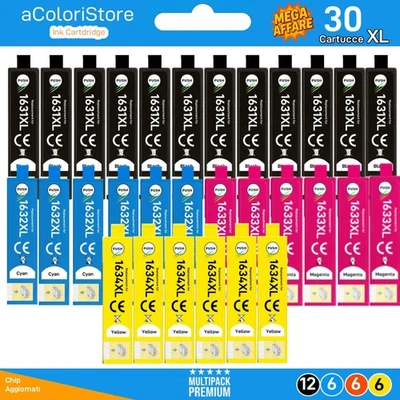 ACOLORISTORE KIT 30 Cartucce per WF2010W WF2510 WF2520NF WF2530 WF2540 compatibili