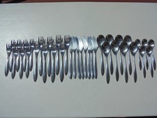 37 Pcs Oxford Hall Libra Stainless Flatware K...