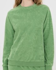 KULE Women  s THE TERRY FRANNY CLOTH Lightweight Sweater Crewneck Oversized sz M