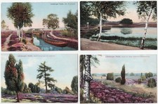 Bundle, Lot, 14 Old Postcards L�neburg Heath, Landscapes, Used and ungel.