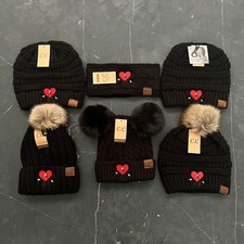 Bad Bunny Un Verano Sin Ti Embroidered Heart C.C Adult Beanies, Bad Bunny Gift