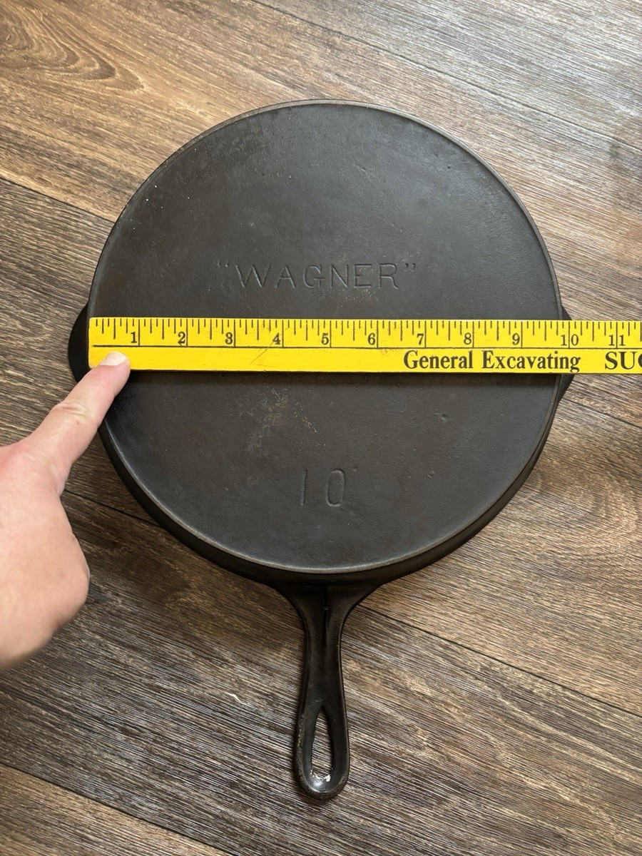 Antique Wagner Ware Cast Iron Older Straight Logo #10