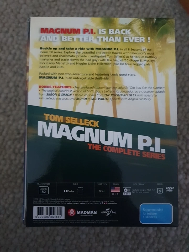 Tom Selleck Magnum P.I. The Complete Series (DVD, 45-Disc Set) R4 - image 3 of 4