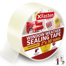 Transparent Window Weather Sealing Tape, 2-Inch x 30 Yards Clear Window