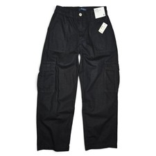 NWT Aeropostale Canvas Utility Straight Leg Cargo Pants Womens Stretch Waist S