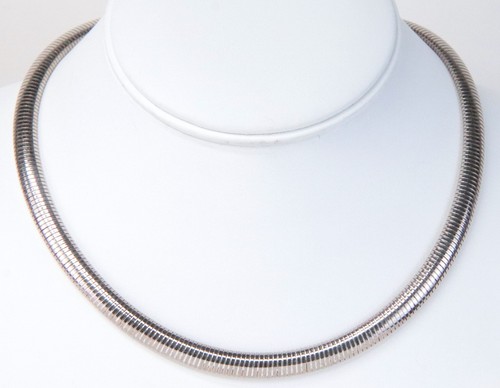 Milor Sterling Silver Omega Necklace