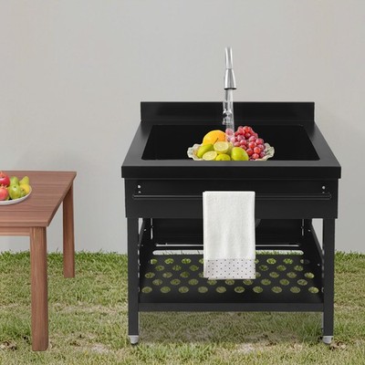 Stainless Steel Sink, Heavy Duty Laundry Sink, Free Standing Kitchen Sink New