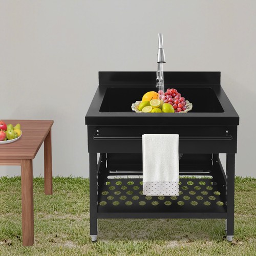Stainless Steel Sink, Heavy Duty Laundry Sink, Free Standing Kitchen Sink New