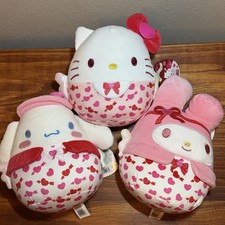 2025 Valentine Squishmallows Sanrio, HELLO KITTY, CINNAMOROLL, MY MELODY 3PC SET