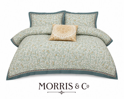 Morris & Co Willow Salbeigrün Bettwäscheset IN 3 GRÖSSEN