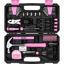 Tool Set Pink Tool Kit： Screwdriver Set Pink Hand Tool Kit DIY for Women 62