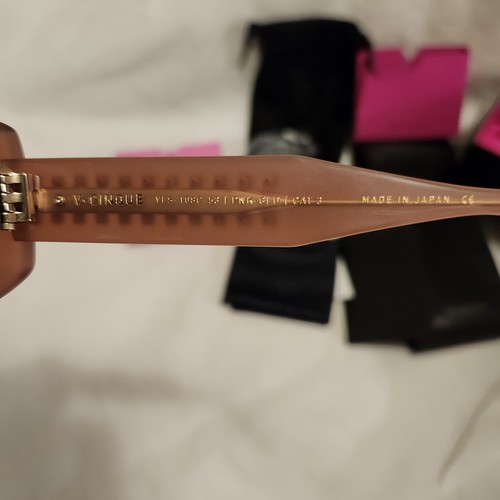 Valentino Garavani V-Cinque 53 mm rechteckige Sonnenbrille in Braun UVP 890 $ - Bild 8 von 12