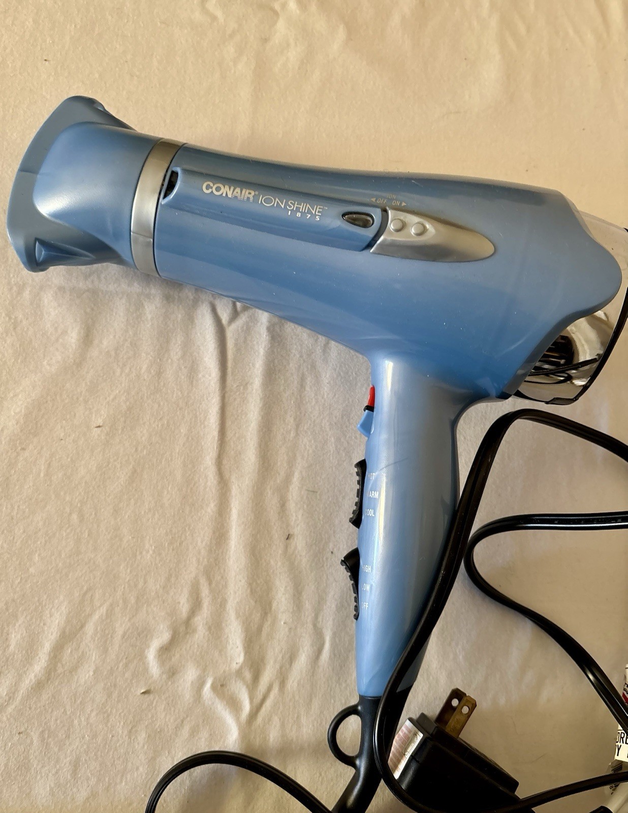 Conair Ion Shine Hair Dryer 1875-watt Ionic Technology Blue Hair Dryer
