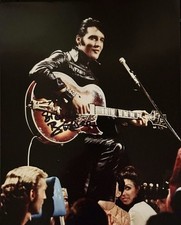 RELIURE STEVE SIGNÉE À LA MAIN 8X10 ELVIS PRESLEY 68 COMEBACK SPECIAL ROCK & ROLL
