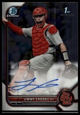 2022 Bowman Draft #CDA-JCS Jimmy Crooks III Chrome Draft Pick Autographs