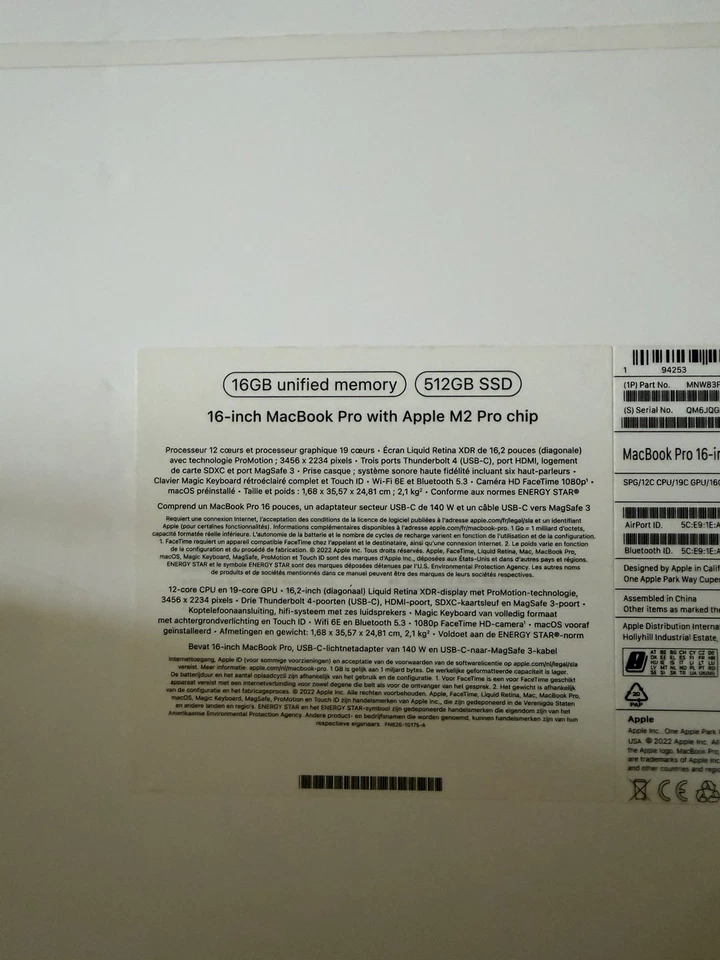 Apple MacBook Pro 16" M2 Pro · 16GB · 512GB, photo 4 sur 5
