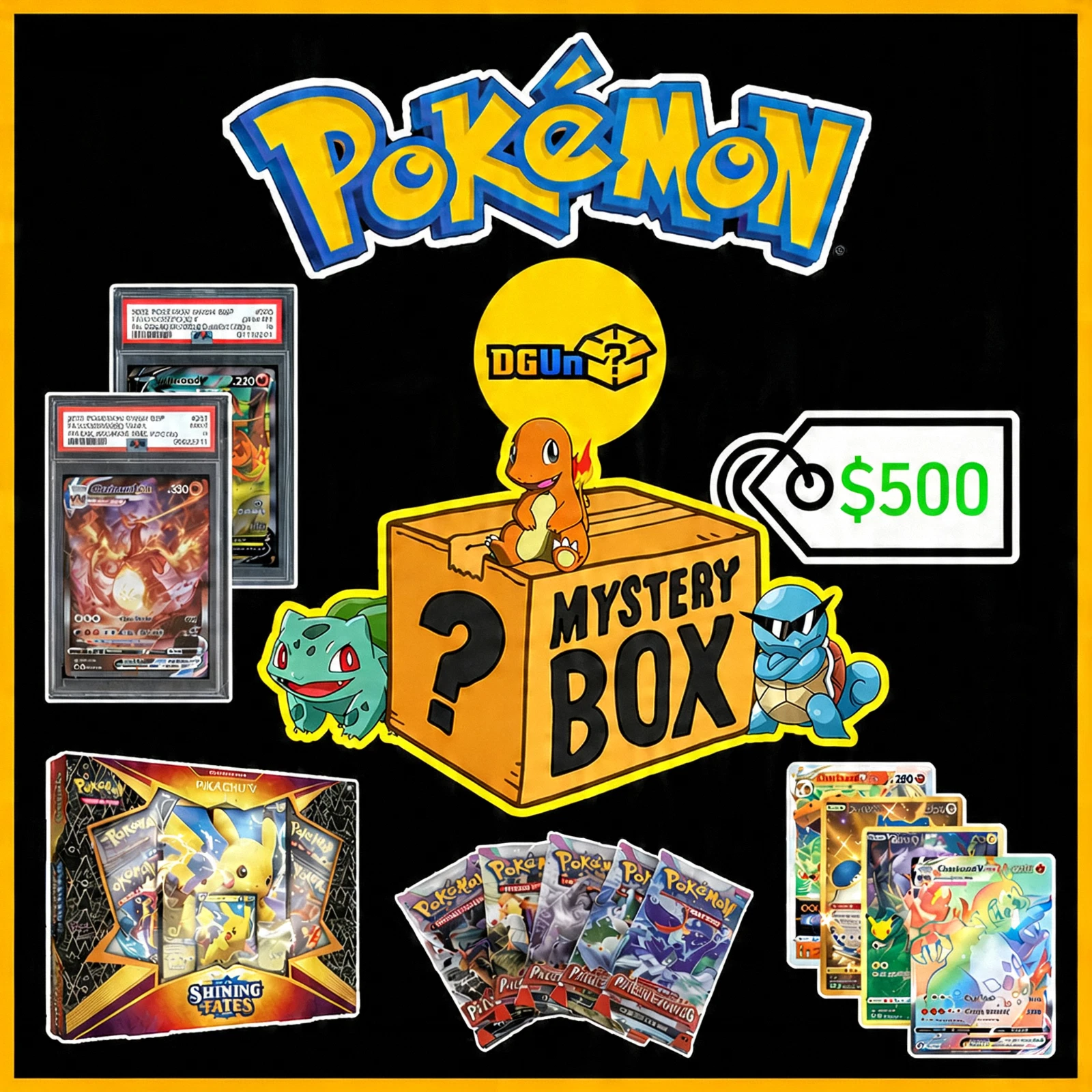 Pokemon $500 Mystery Box - Graded Cards, Booster Packs, Sealed Products ⭐️📦