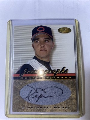 2002 Hot Prospects Jerseygraphs Reds Baseball Card #JDE David Espinosa Auto