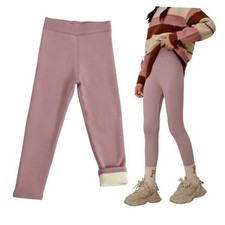 Toddler Girls Winter Warm Leggings Fleece Lined Cotton Thick 6-8 Years Purple