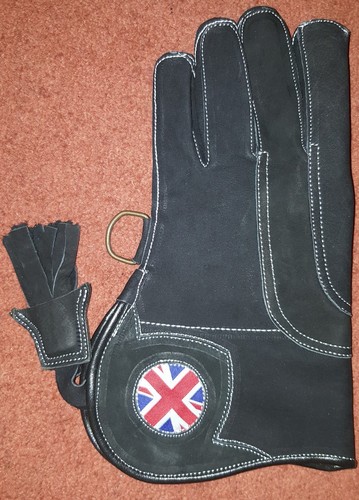 Gant De Fauconnerie En Cuir Daim Double Couche – 30,5 Cm, Noir Charbon – Taille Standard Altawash