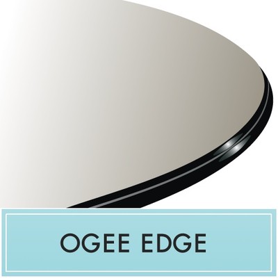 42 Inch Clear Round Tempered Glass Table Top 1 2 Thick Ogee Edge By Spancraft 635963880606 42 Inch Clear Round Tempered Glass, 42 Inch Round Table Top Replacement