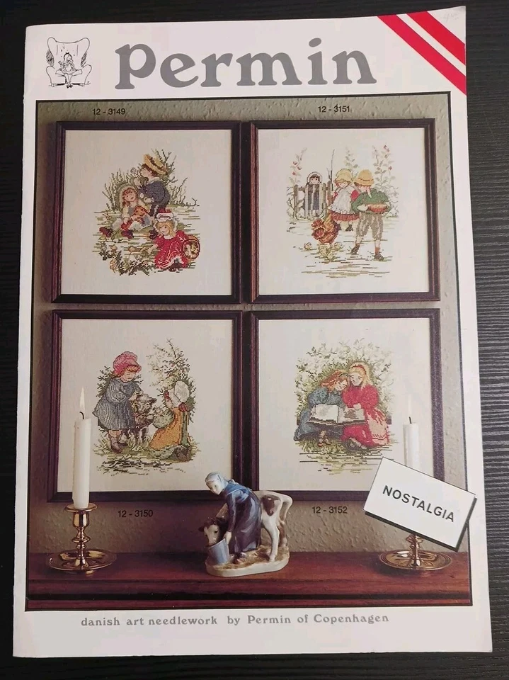 Permin of Copenhagen Nostalgia Cross Stitch 4 Childhood Designs Charts Only - Image 2 of 4