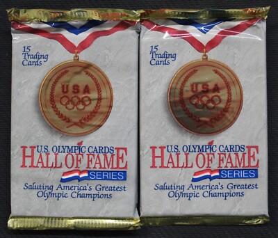 2 FACTORY SEALED 1991 IMPEL US OLYMPIC CARDS HALL OF FAME SERIES PACKS