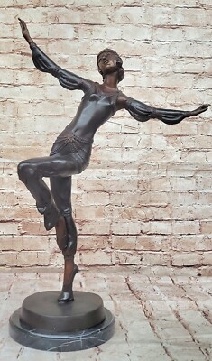 Hand Made Art /Nouveau Special Patina Sexy Gorgeous Dancer Bronze Artwork Gift