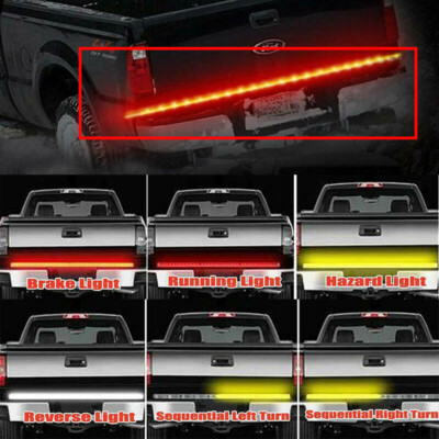 60'' Inch Truck Tailgate LED Light Bar Brake Reverse Turn Signal Stop Tail Strip