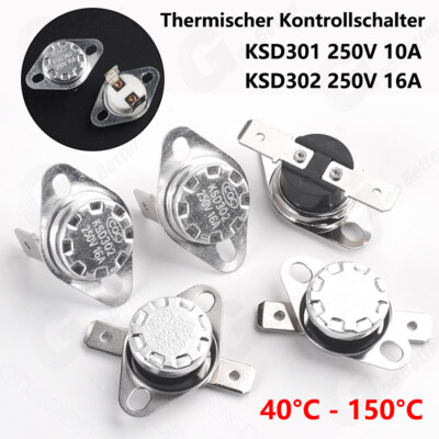 KSD301 KSD302 Thermoschalter Schließer / Öffner Temperaturschalter 40°C - 150°C