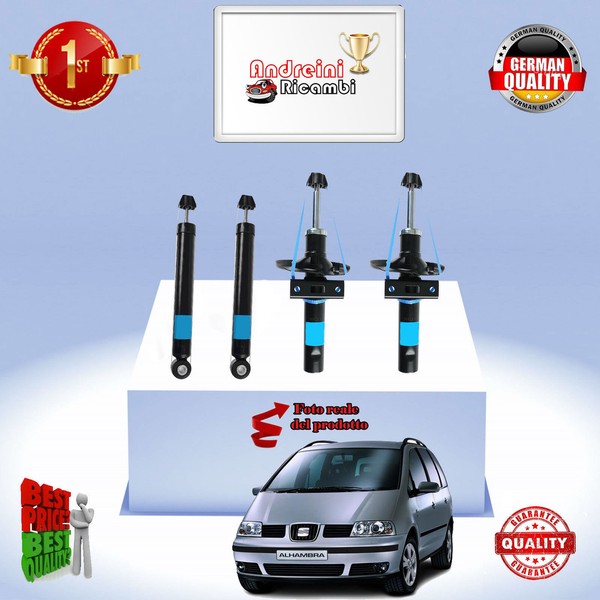 Set 4 StoßDäMpfer Vorderseite + Heck Seat Alhambra 1.8 T 110KW 150CV Von 2000->-image