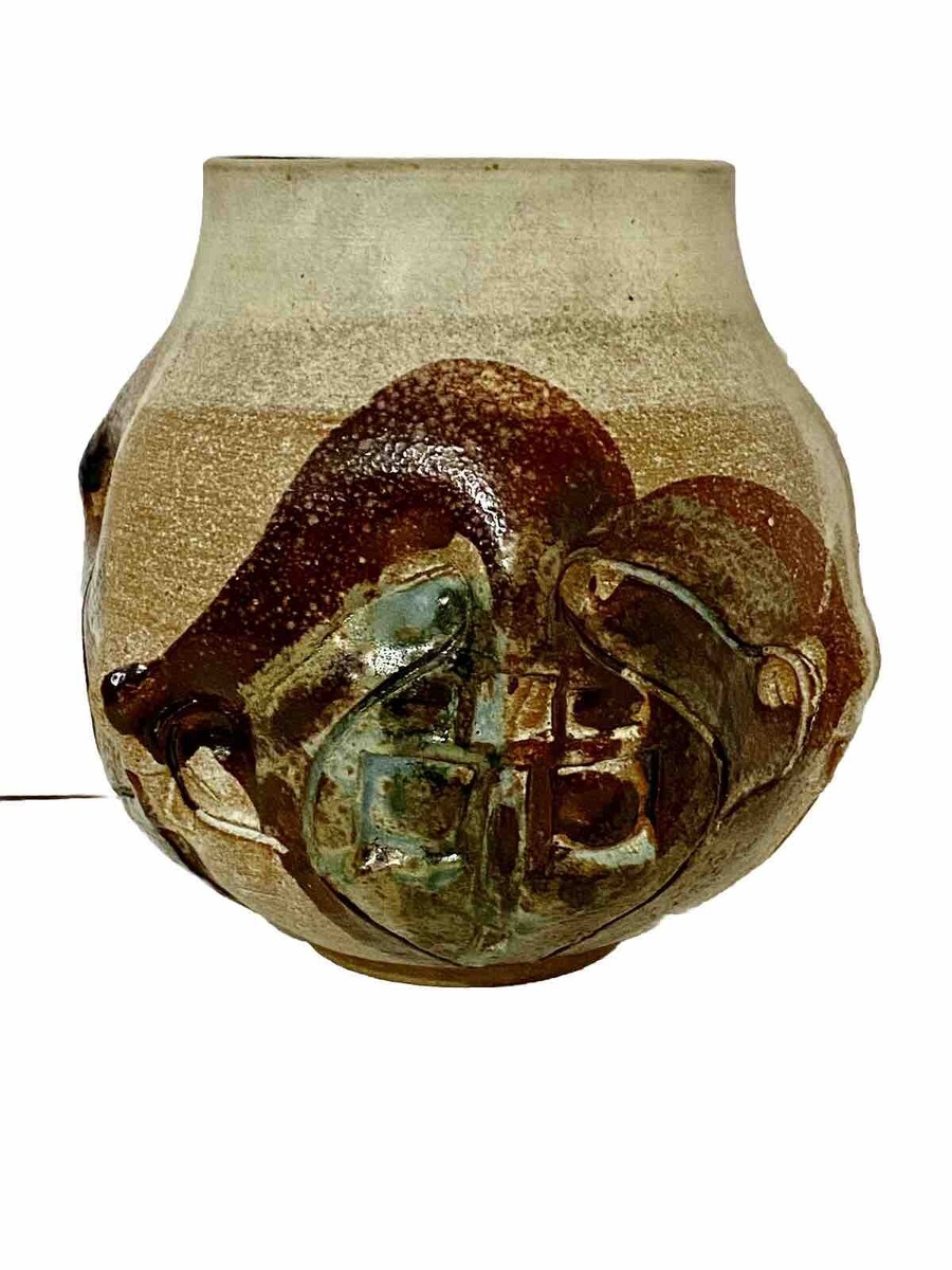 Vintage Depot Creek Studio Stoneware Art Pottery Vase MCM Design