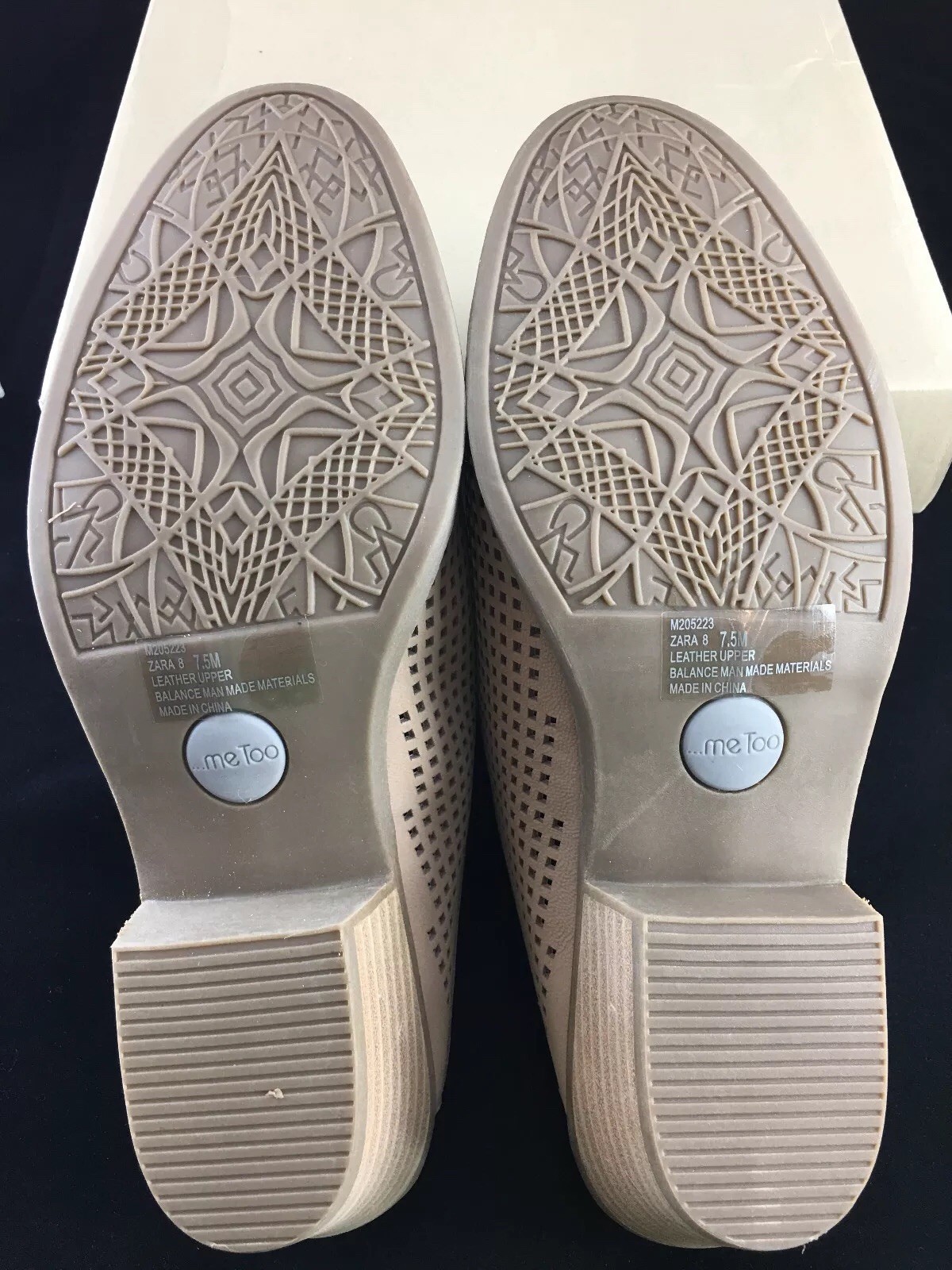 me too zara perforated leather mules