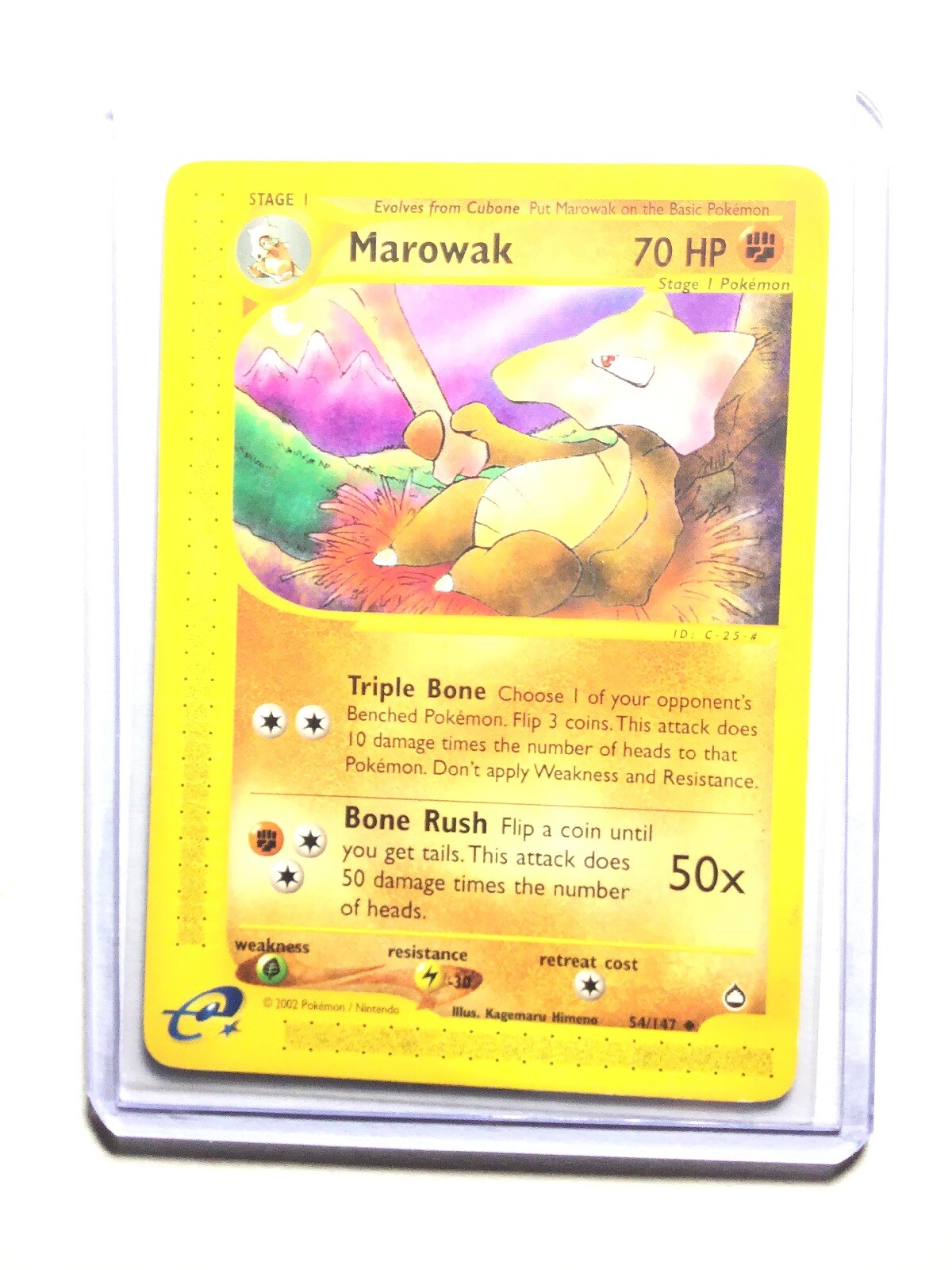 MAROWAK - 54/147 - Aquapolis - Uncommon - Pokemon Card - NM