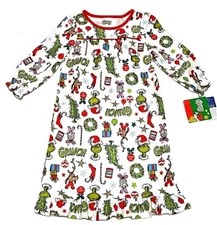 Dr Seuss Grinch Who Stole Christmas Granny Nightgown Pajama Cindy Lou New Girl