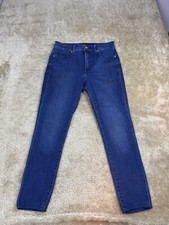 Express Skinny High Rise Jeans Women  s Size 10 R Ankle Length Dark Wash 964