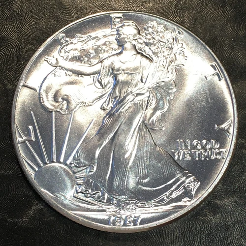 1987 Uncirculated American Silver Eagle US Mint Issue 1oz Pure Silver #N946