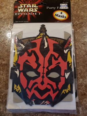 12 Star Wars Episode 1 Party Masks Halloween or Birthdays - Brand New, 3 packs! 
