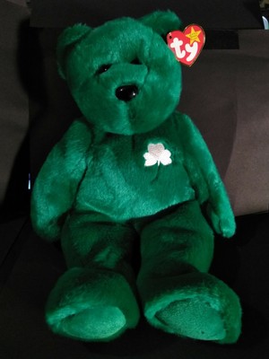 green irish beanie baby