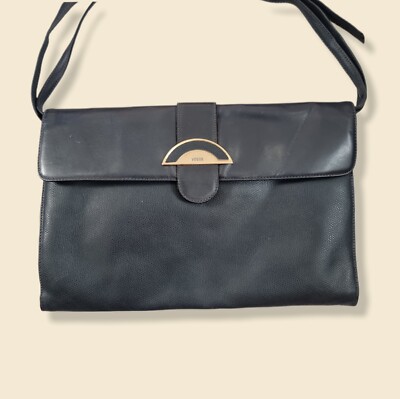 Vintage Vogue Leder Schultertasche Handtasche klein