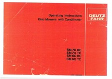 Rasaerba a disco Deutz Fahr SM60RC, SM60TC, SM70RC, SM70TC con condizionatore manuale ops
