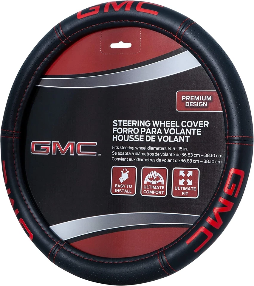 ⭐️⭐️⭐️⭐️⭐️La ÚNICA AUTÉNTICA CUBIERTA DE VOLANTE GMC cuero PU SE ADAPTA A TODOS los Yukones Foto 4 de 4