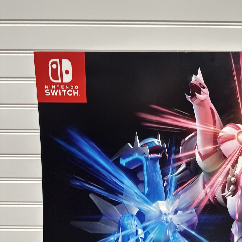 Pokemon Brilliant Diamond and Shining Pearl GameStop Promo Poster 24 x