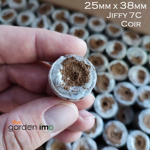 Jiffy 7C Pellets Coir Coco Peat Free Plug Seeds Hydroponic Organic 25mm