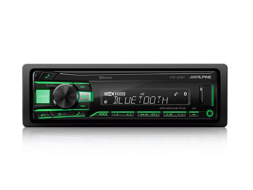Alpine UTE-201BT 1 DIN Digital Media Receiver Bluetooth USB AUX iPhone Ready - Image 2 of 3