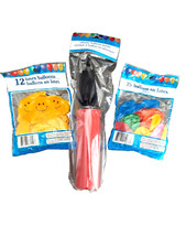 32 Latex Balloons and Pump, 12 Yellow Smiley Face, 25 Solid, Multi Color
