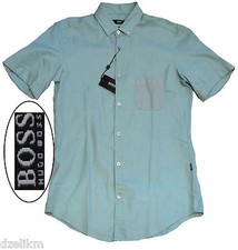 NWT Hugo Boss Black Label Hugo Boss Slim Fit Textured Short Sleeve Shirt Size S